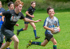 Family touch rugby at Inch Park